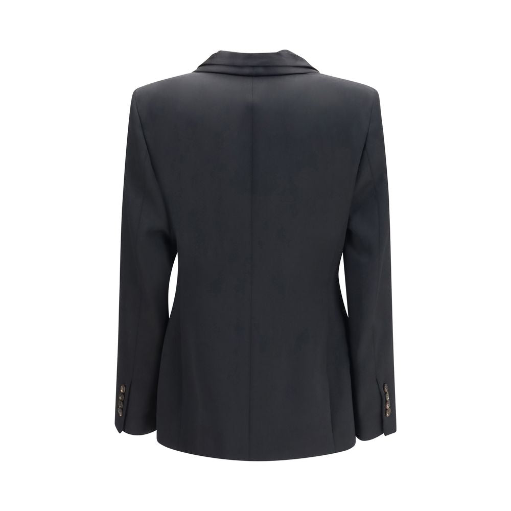 Brunello Cucinelli Black Wool Full-Length Jacket
