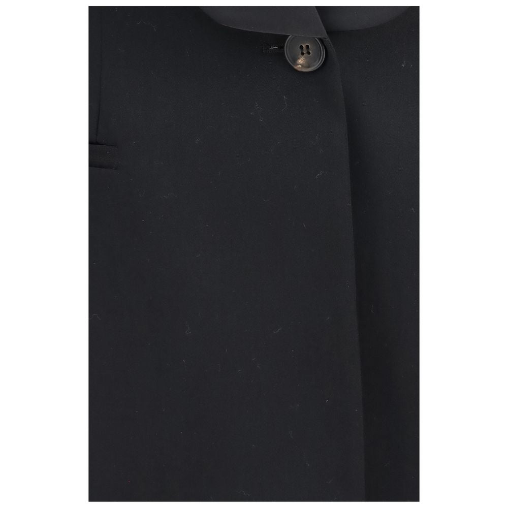 Brunello Cucinelli Black Wool Full-Length Jacket