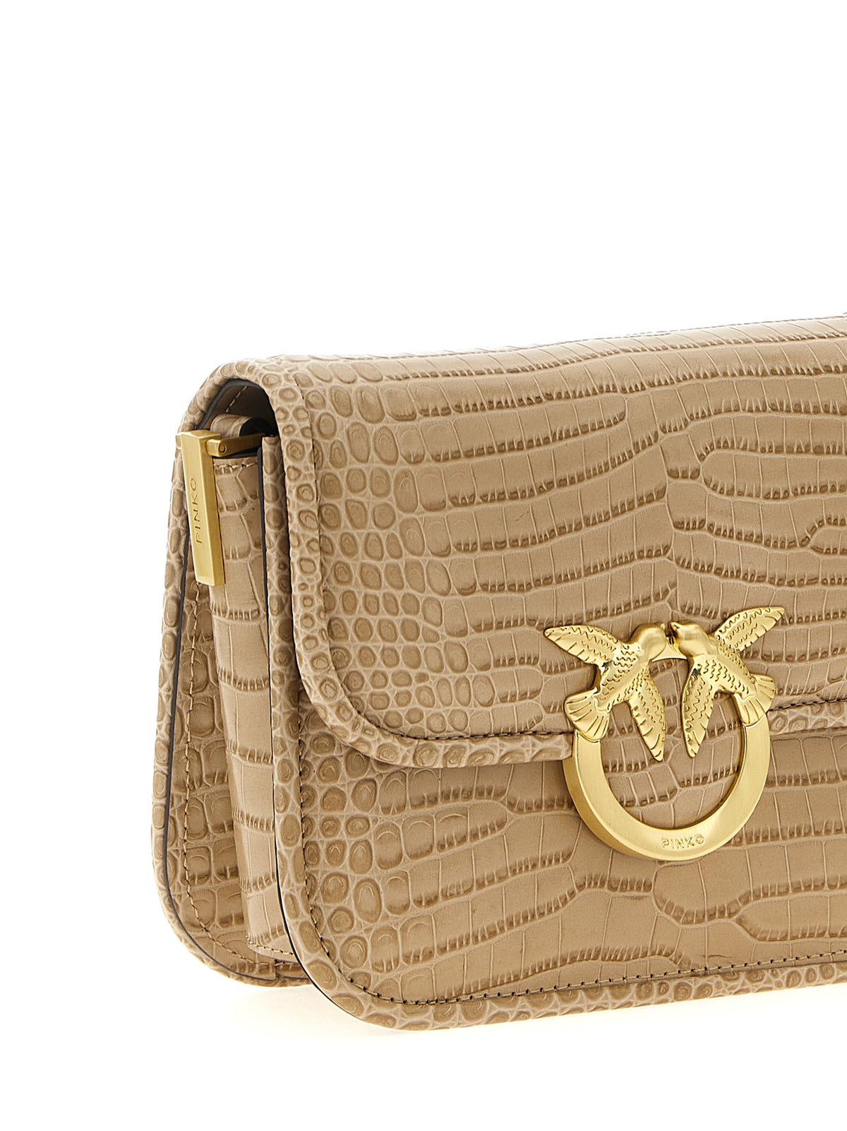 PINKO Beige Leather Shoulder Bag