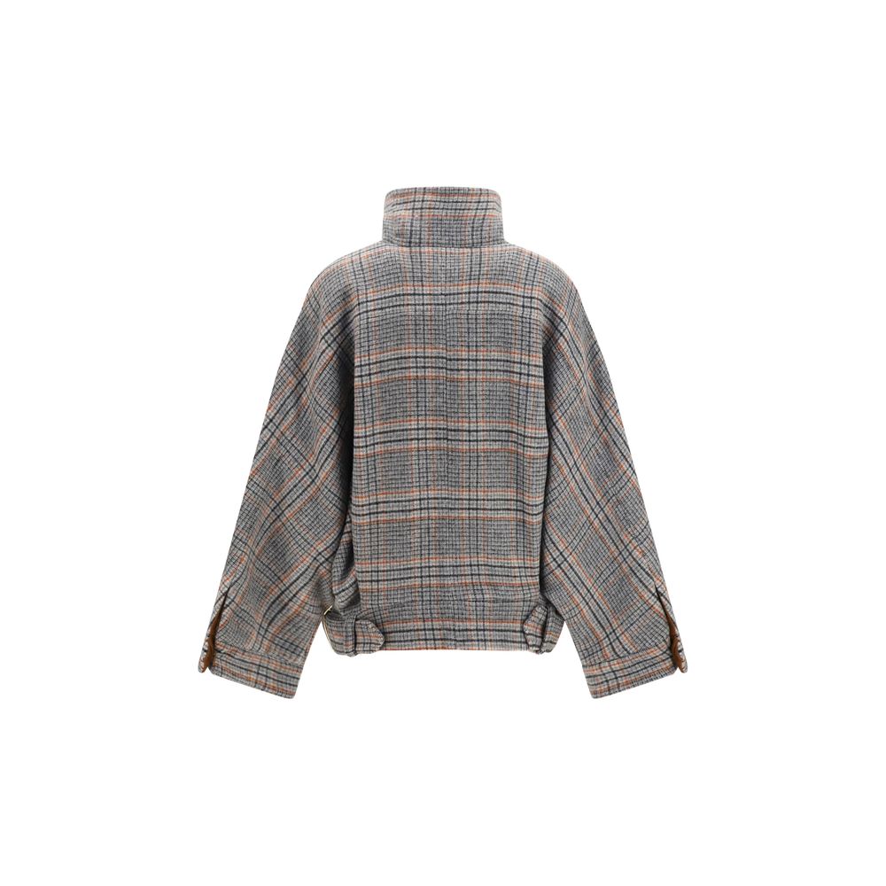 Darkpark Gray Wool Bomber