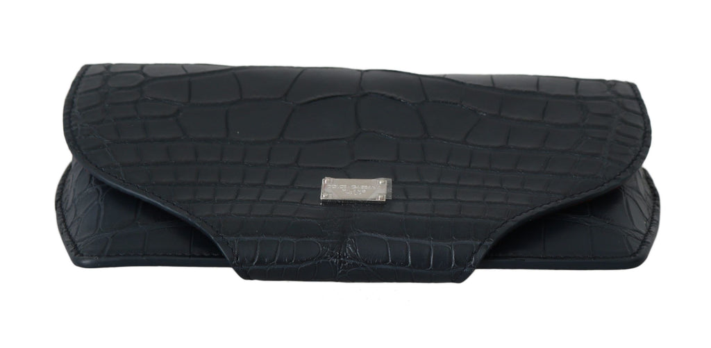 Dolce & Gabbana Blue Crocodile Eyewear Sunglasses Case Cover Pouch - PreLoved & Luxe