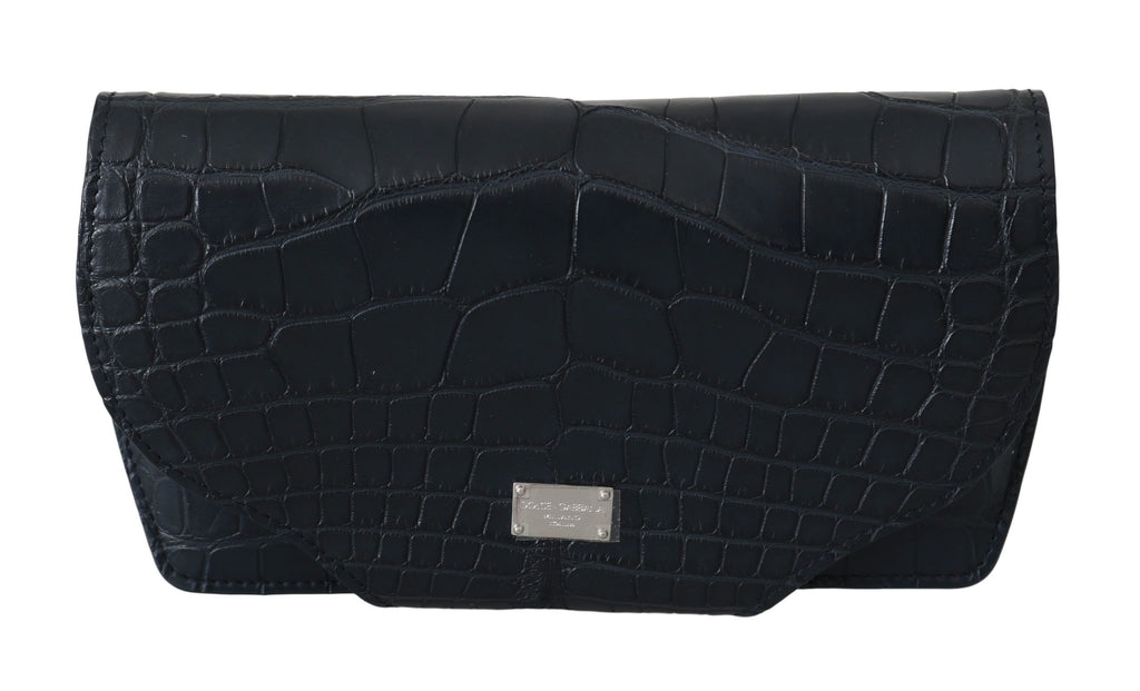 Dolce & Gabbana Blue Crocodile Eyewear Sunglasses Case Cover Pouch - PreLoved & Luxe