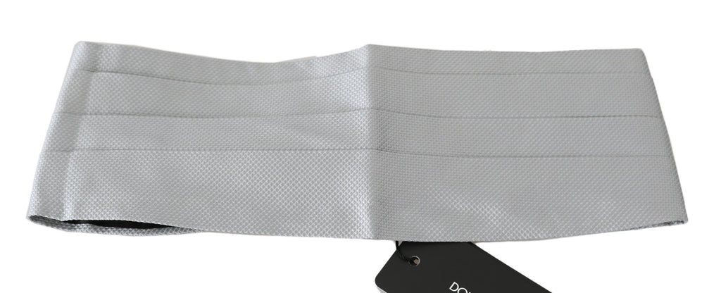 Dolce & Gabbana Gray Men Waist Belt 100% Silk Cummerbund - PreLoved & Luxe