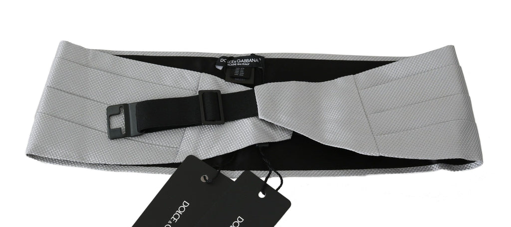 Dolce & Gabbana Gray Men Waist Belt 100% Silk Cummerbund - PreLoved & Luxe