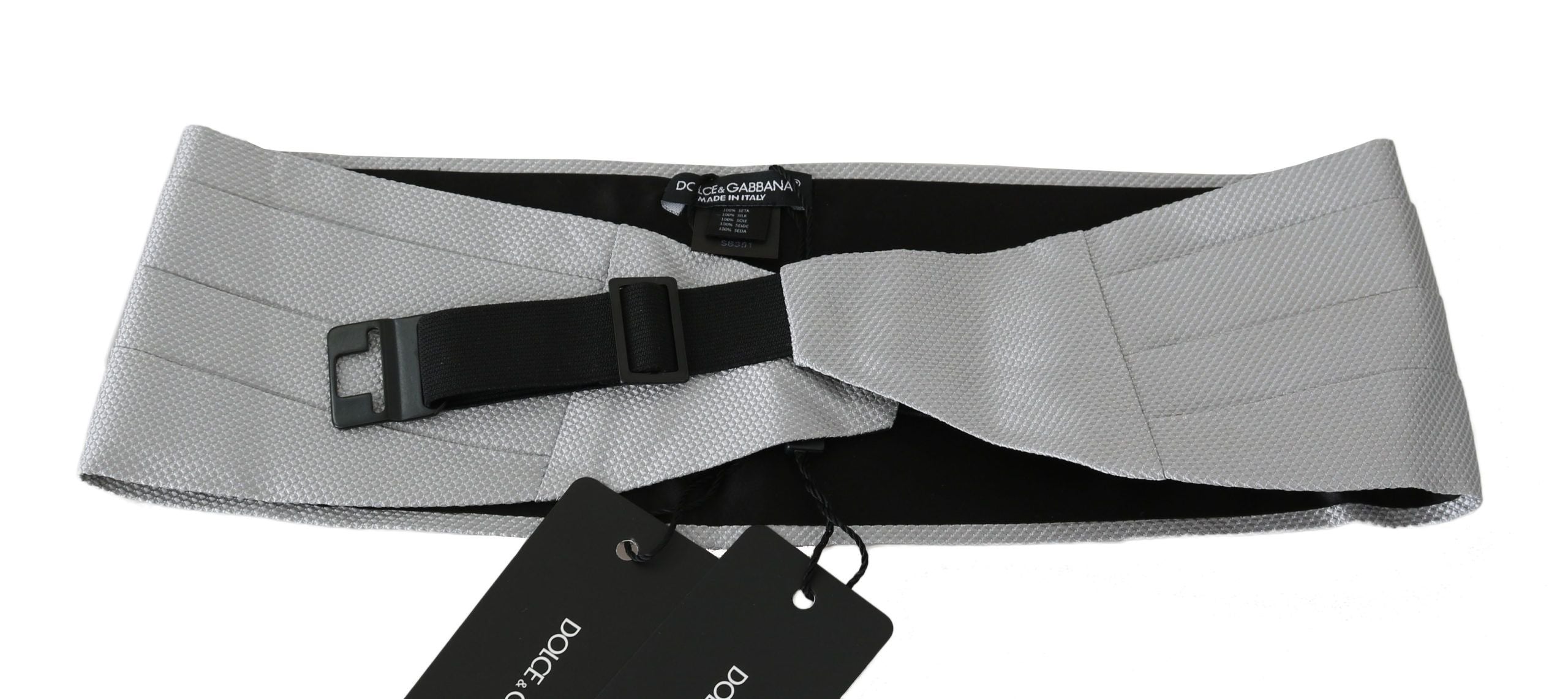 Dolce & Gabbana Gray Men Waist Belt 100% Silk Cummerbund - PreLoved & Luxe
