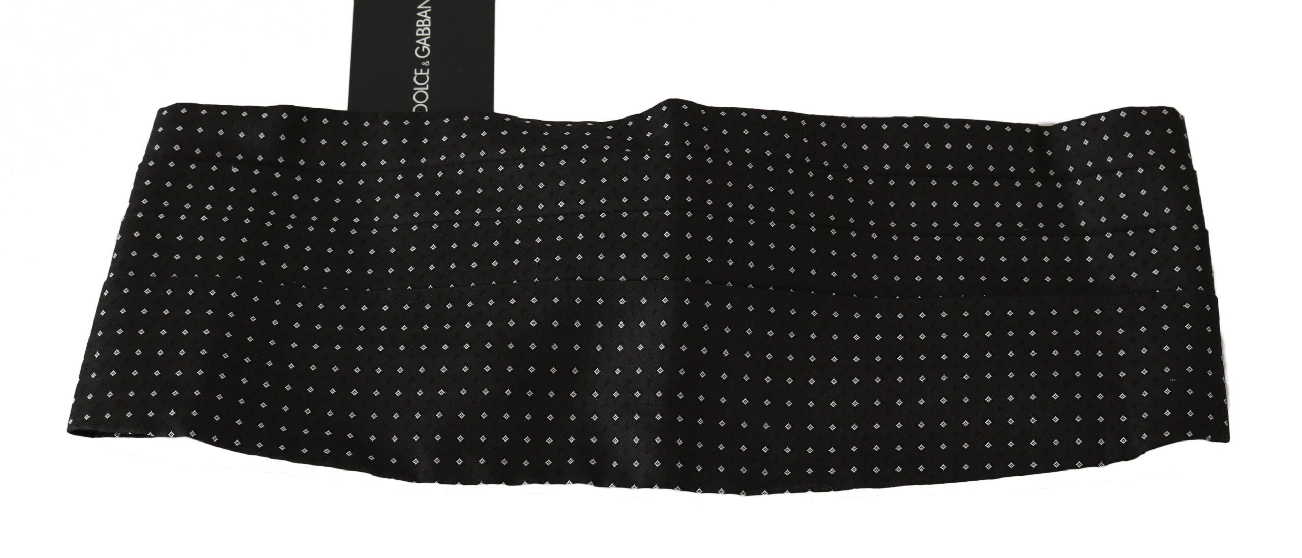 Dolce & Gabbana Black Dotted Waist Belt Silk Cummerbund - PreLoved & Luxe
