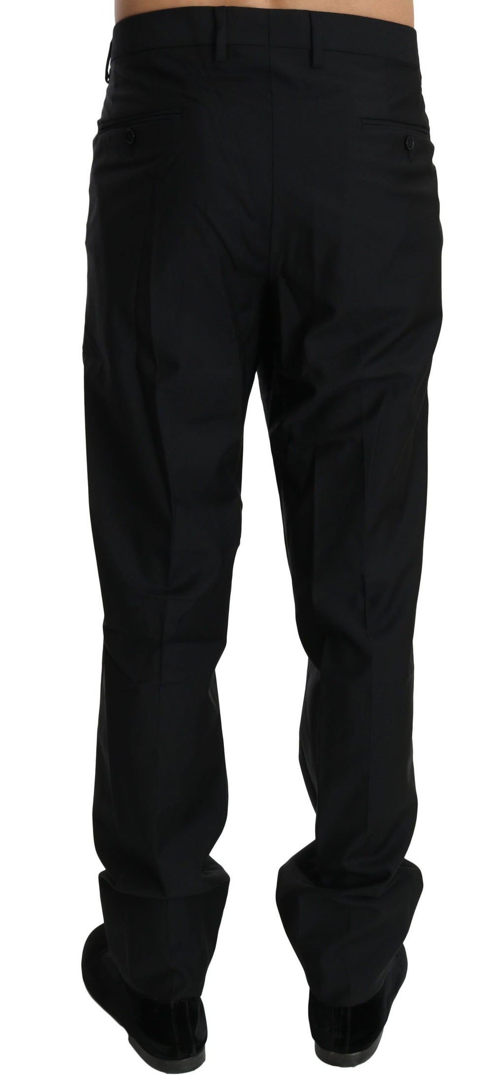 Dolce & Gabbana Black Dress Formal Trouser Men Wool Pants - PreLoved & Luxe