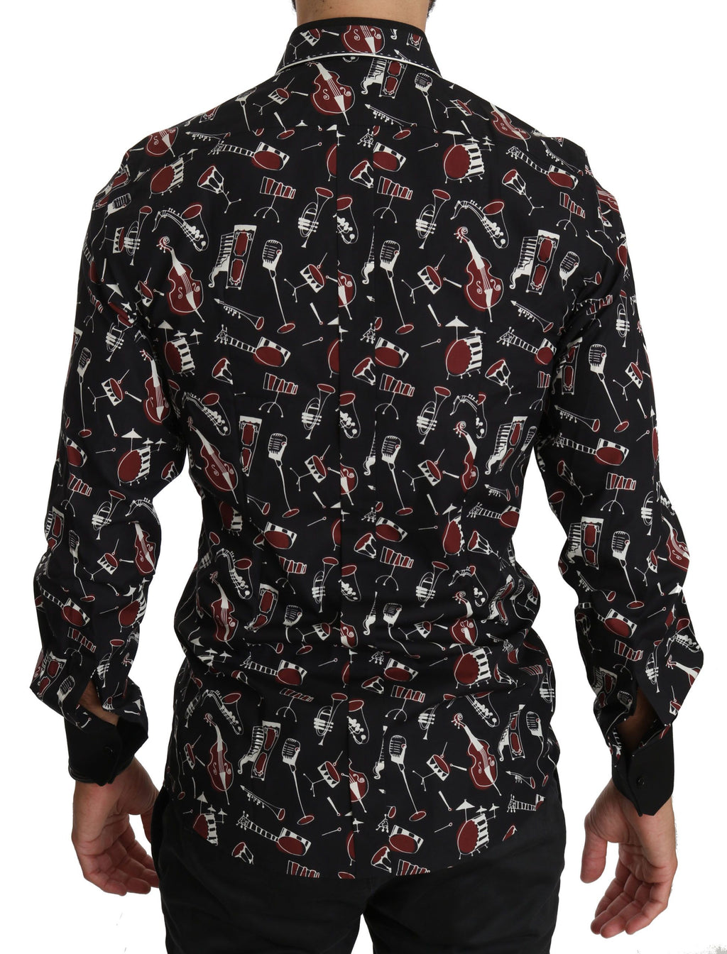 Dolce & Gabbana Black Musical Instrument Slim fit Shirt - PreLoved & Luxe