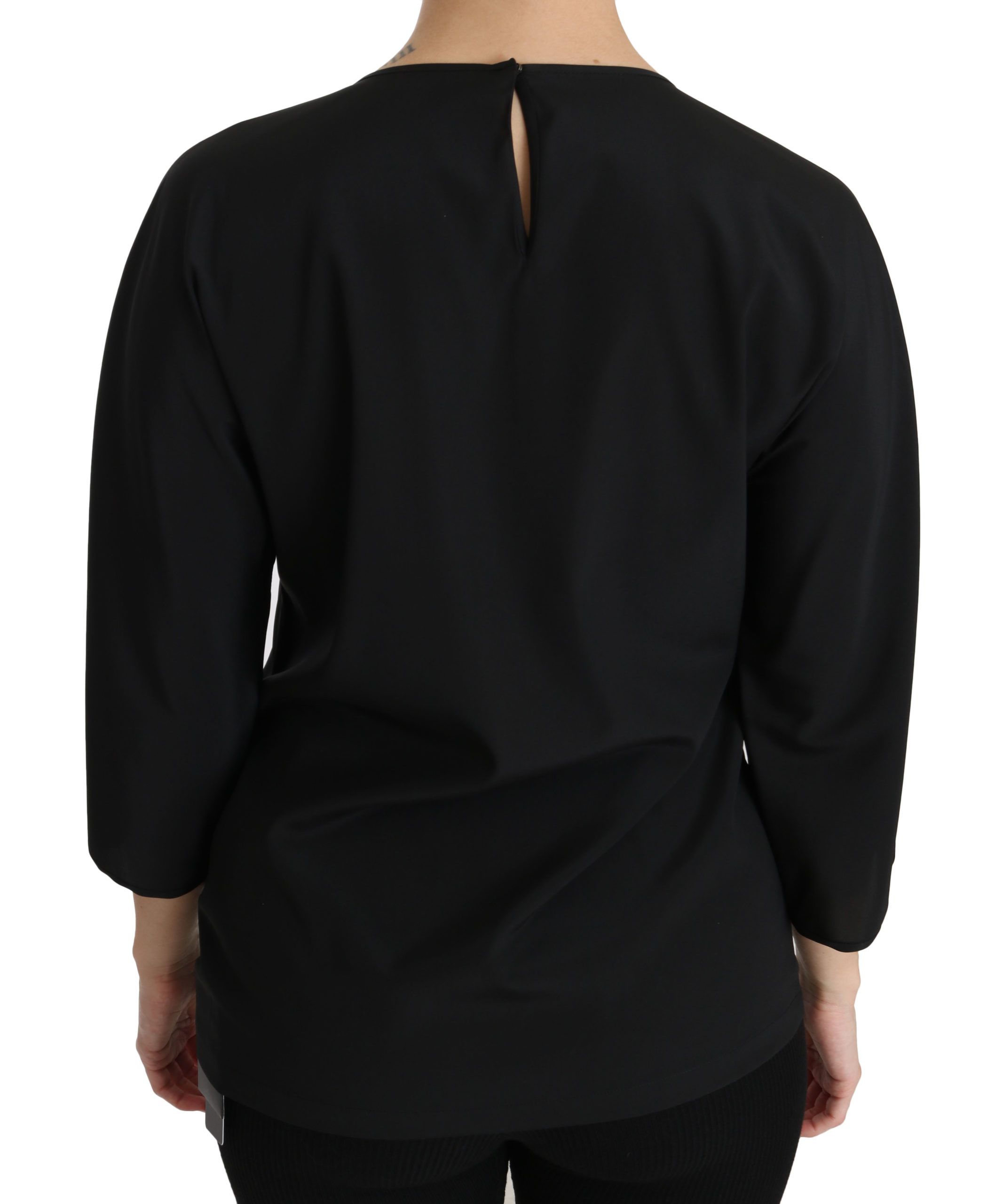 Dolce & Gabbana Black #dgfamily Top T-shirt Silk Blouse - PreLoved & Luxe