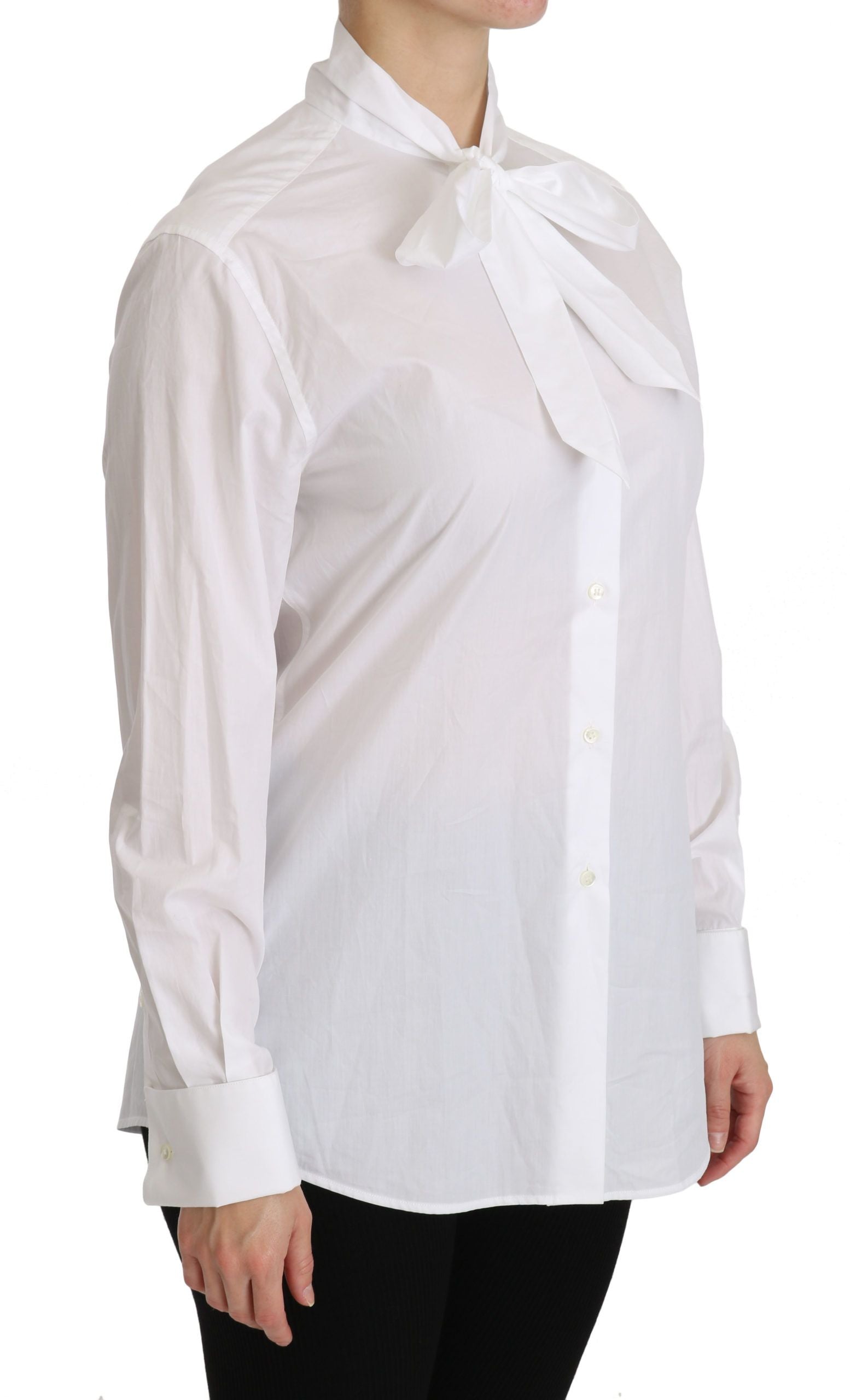 Dolce & Gabbana White Turtle Neck Long Sleeve Polo Shirt - PreLoved & Luxe