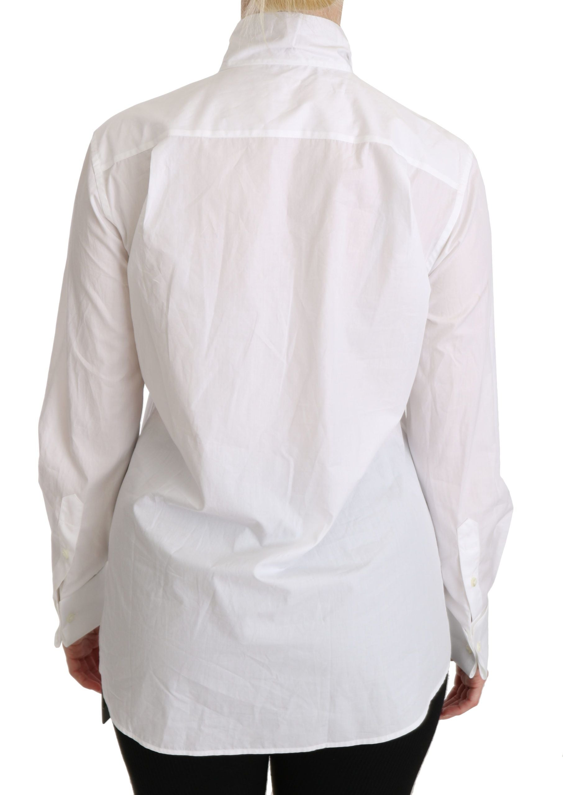 Dolce & Gabbana White Turtle Neck Long Sleeve Polo Shirt - PreLoved & Luxe