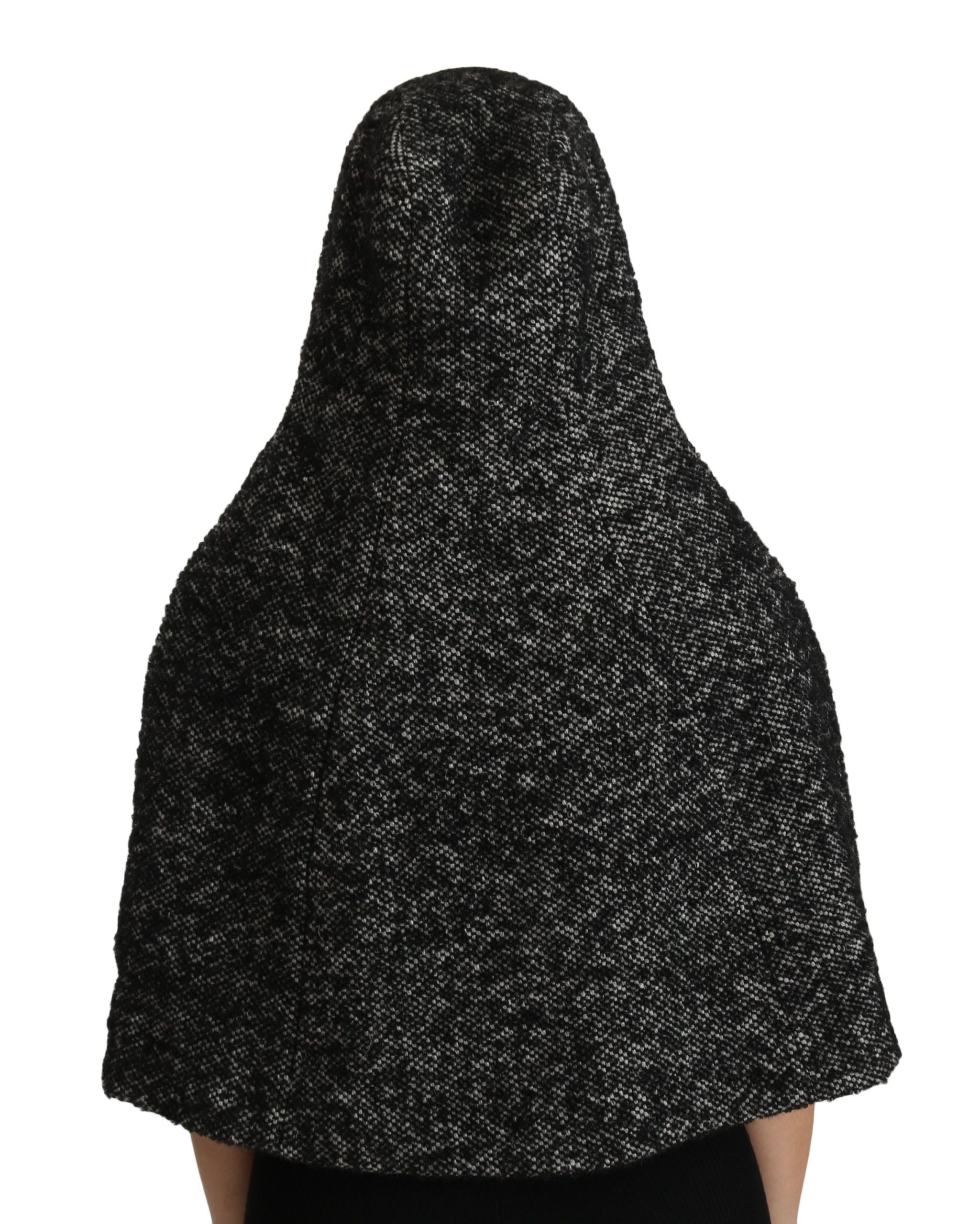 Dolce & Gabbana Gray Tweet Wool Kaftan Jacket Coat Top