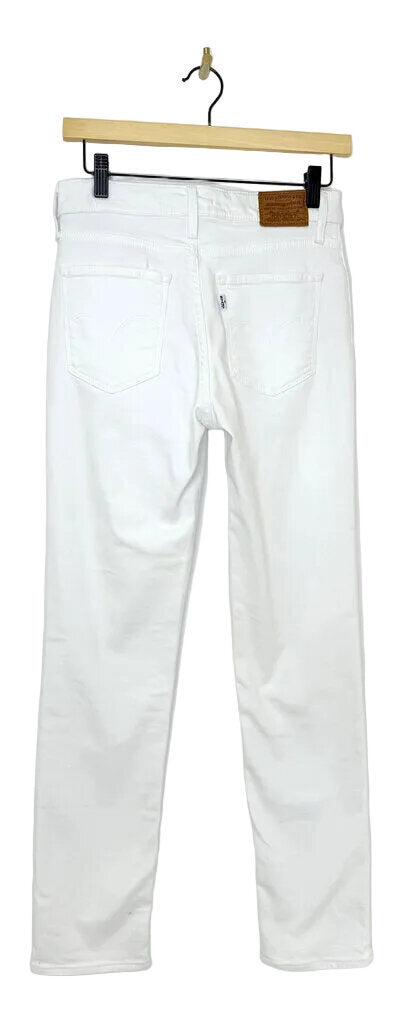 Levi's 724 High Rise Straight White Jeans