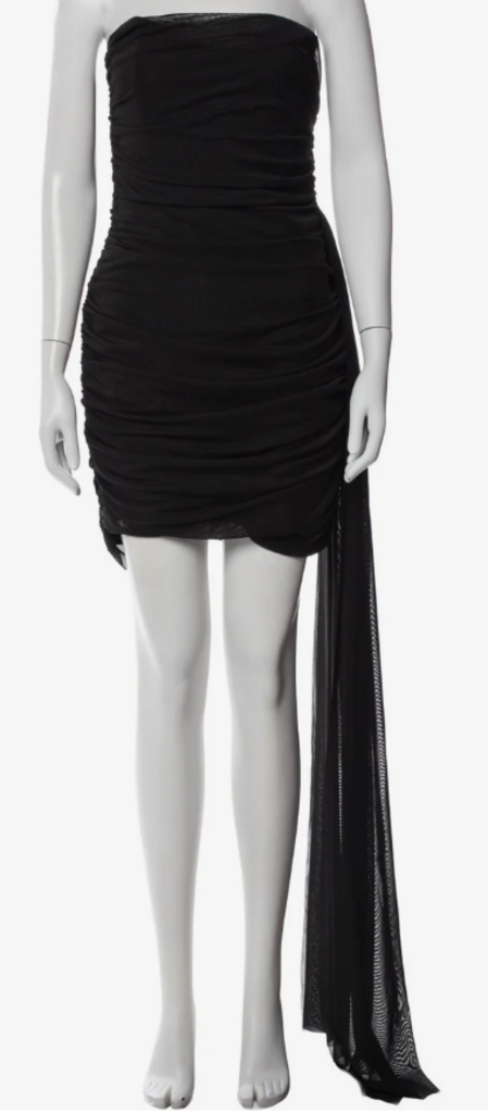 Elliatt Black Draped Mini Dress