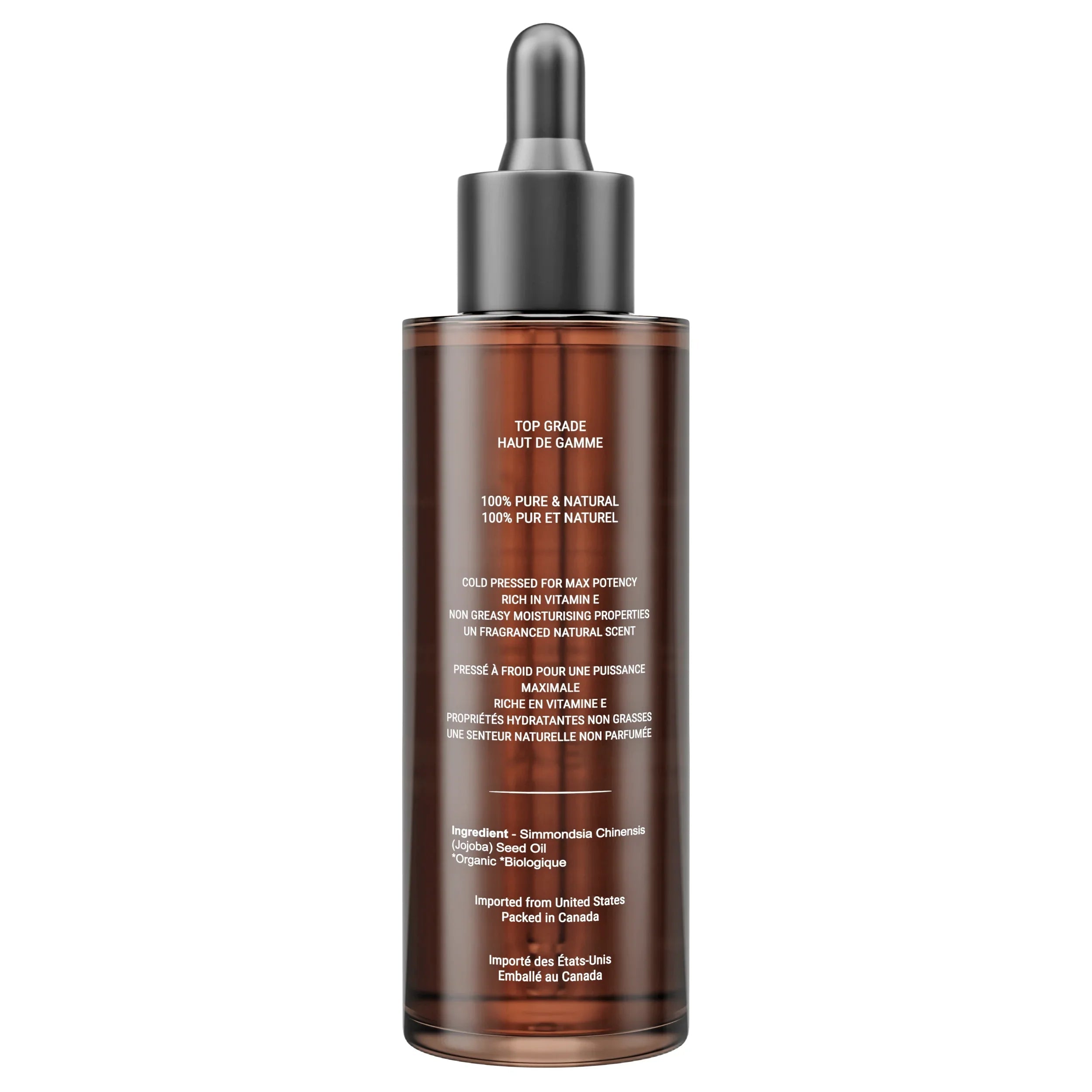 Canadian Grace 100% Organic Jojoba Oil – For Sensitive, Reactive & Acne-Prone Skin + Dry-Feeling or Oily Scalp
