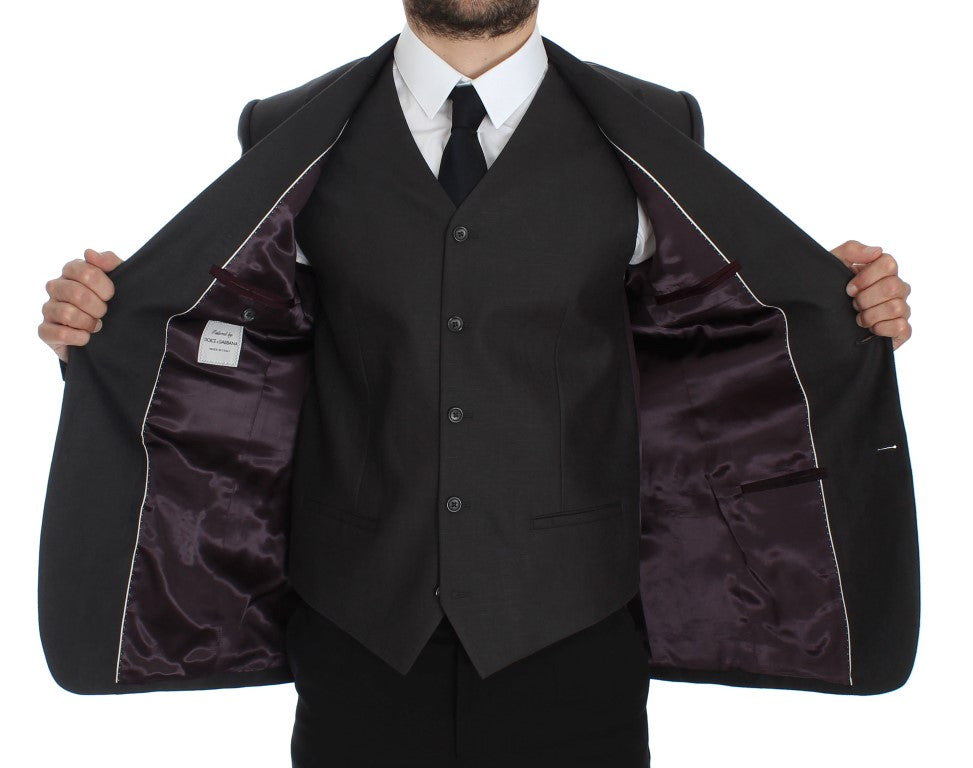 Dolce & Gabbana Gray Slim Fit Linen Blazer Jacket - PreLoved & Luxe