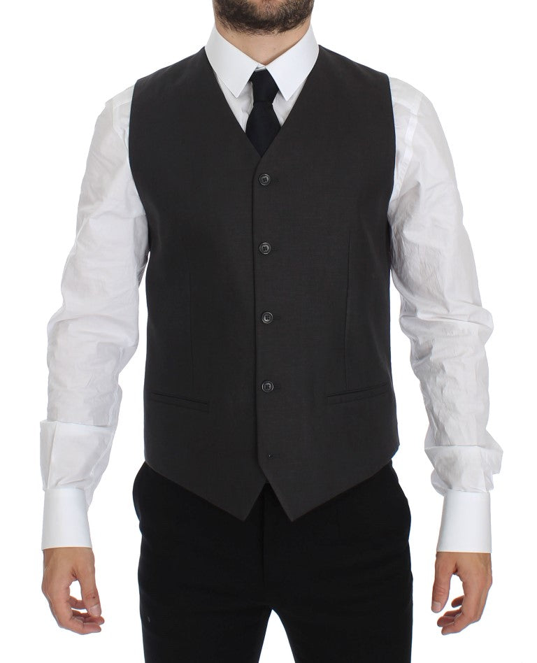 Dolce & Gabbana Gray Slim Fit Linen Blazer Jacket - PreLoved & Luxe