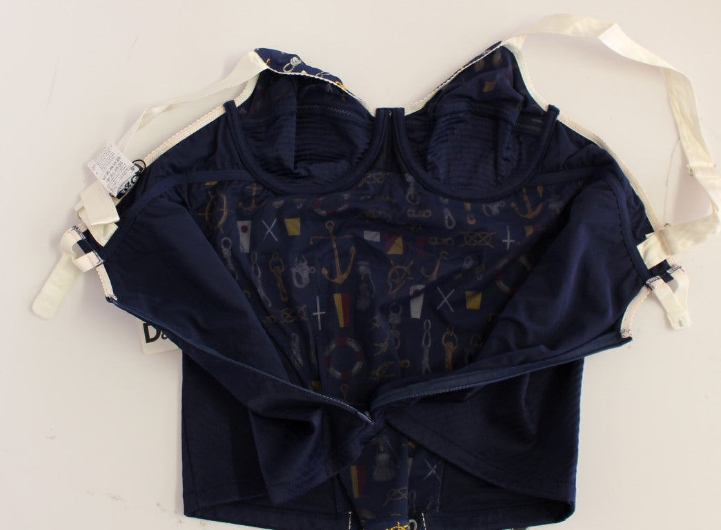 Dolce & Gabbana Blue Sailor Motive Tank Top - PreLoved & Luxe