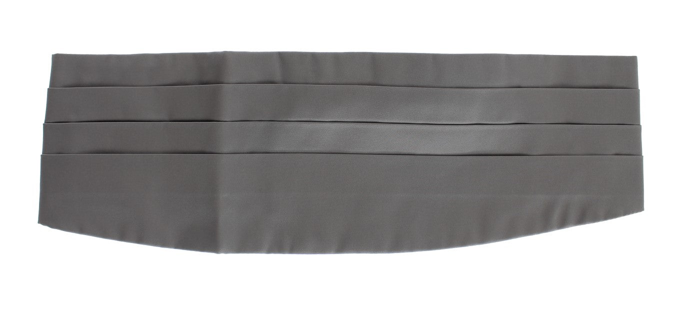 Dolce & Gabbana Gray Waist Belt Silk Cummerbund - PreLoved & Luxe
