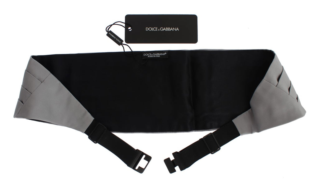 Dolce & Gabbana Gray Waist Belt Silk Cummerbund - PreLoved & Luxe