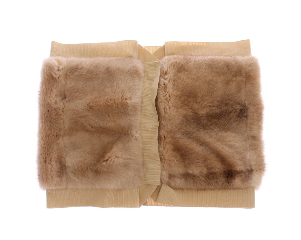 Dolce & Gabbana Beige MINK Fur Scarf Foulard Neck Wrap - PreLoved & Luxe