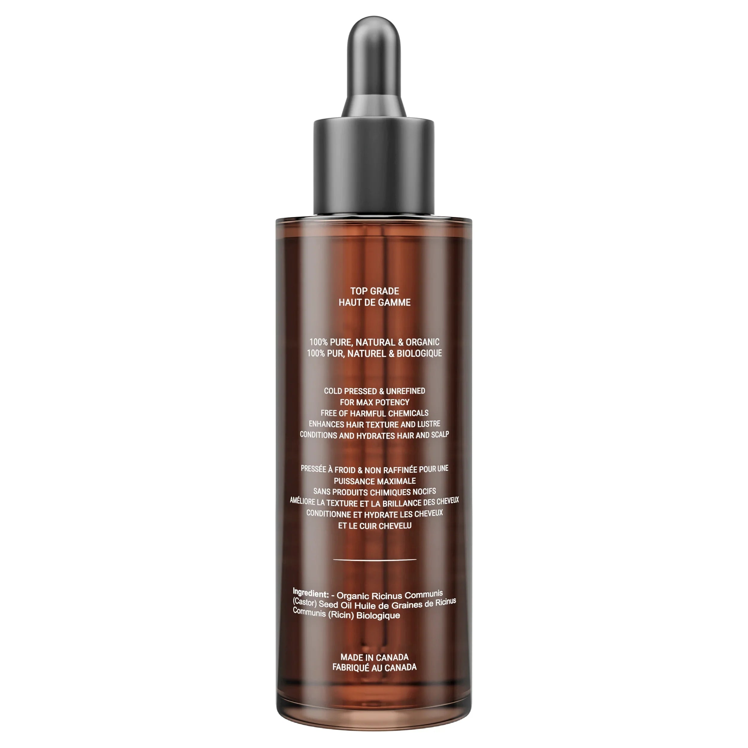 Canadian Grace 100% Organic Jamaican Black Castor Oil – For Hair Growth, Edges & Root Strength