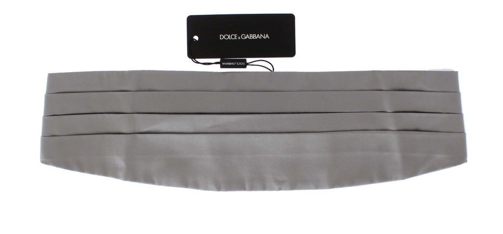 Dolce & Gabbana Silver Wide Belt Silk Cummerbund - PreLoved & Luxe