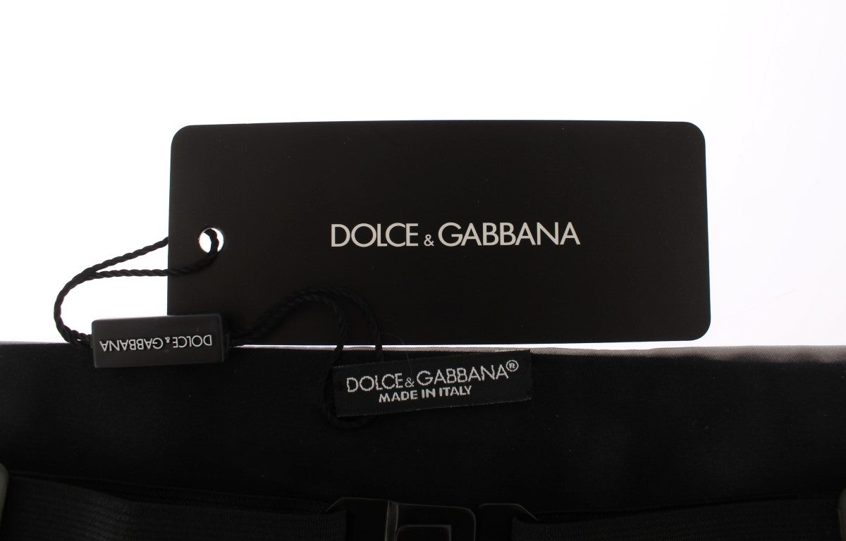 Dolce & Gabbana Silver Wide Belt Silk Cummerbund - PreLoved & Luxe