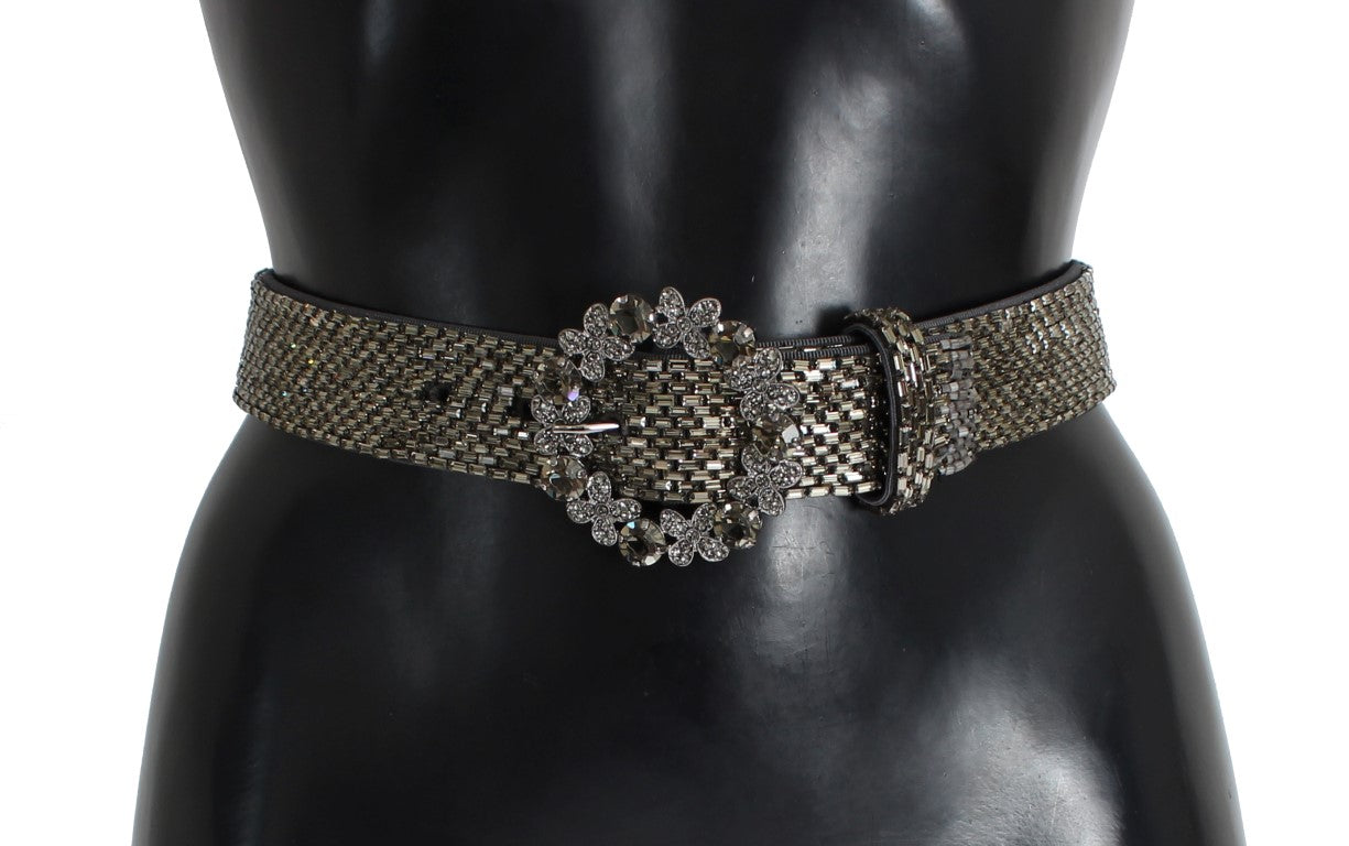 Dolce & Gabbana Crystal Buckle Sequined Waist Belt - PreLoved & Luxe
