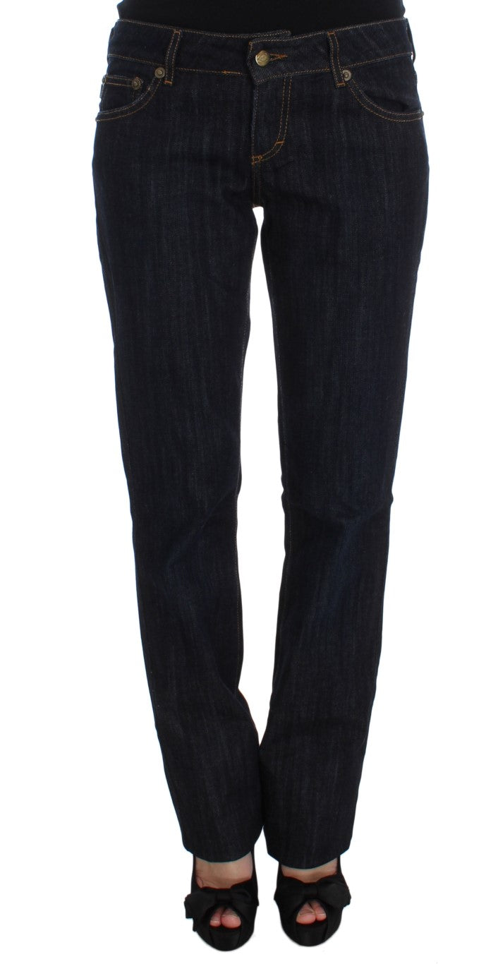 Cavalli Blue Cotton Straight Fit Stretch Jeans - PreLoved & Luxe