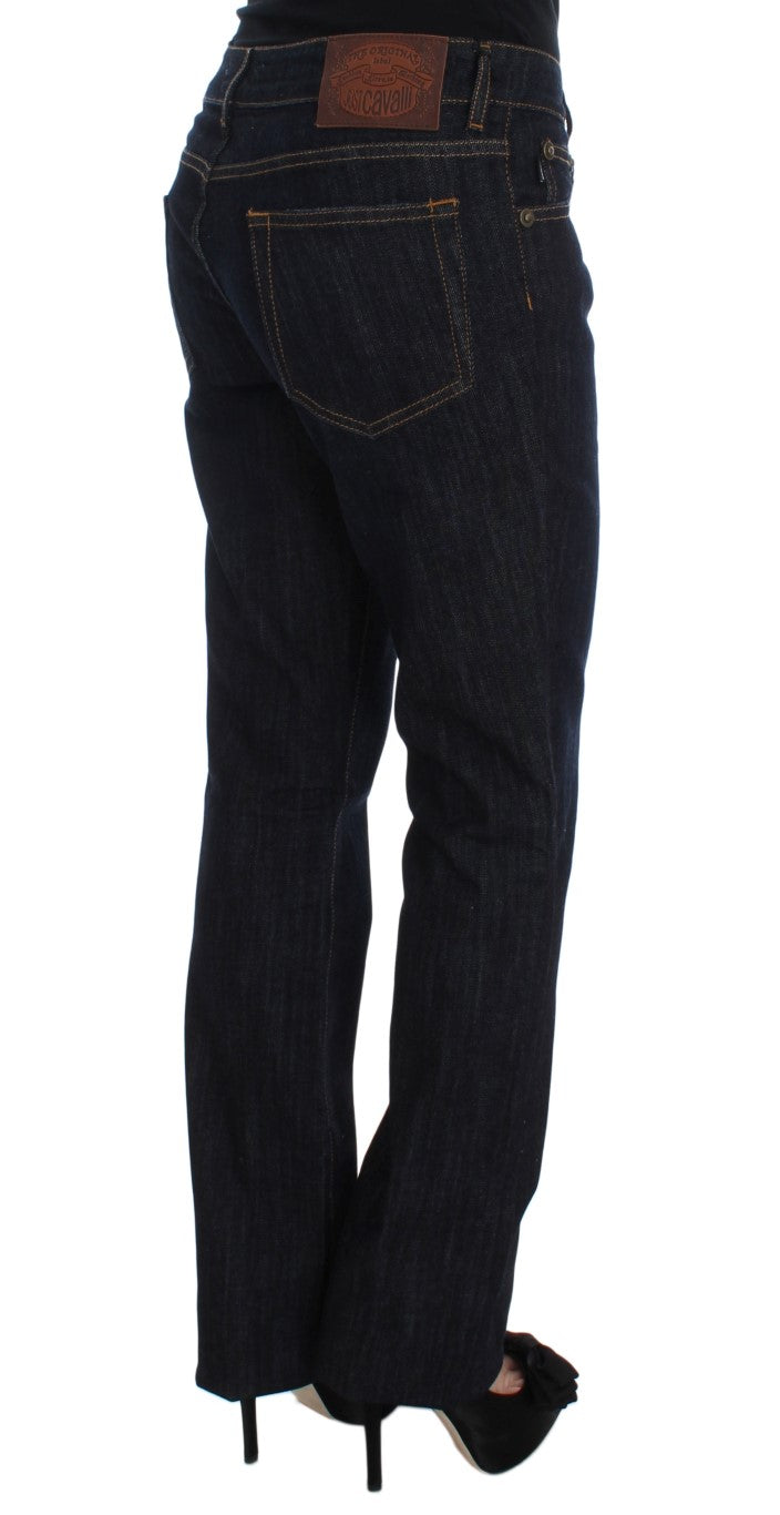 Cavalli Blue Cotton Straight Fit Stretch Jeans - PreLoved & Luxe