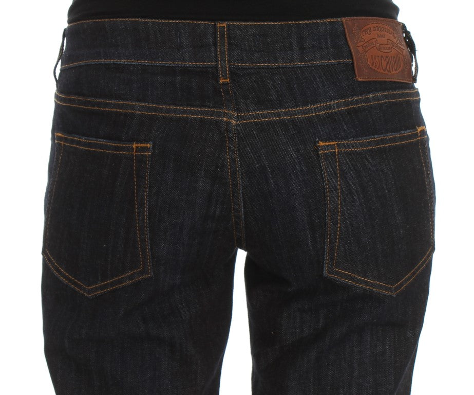 Cavalli Blue Cotton Straight Fit Stretch Jeans - PreLoved & Luxe