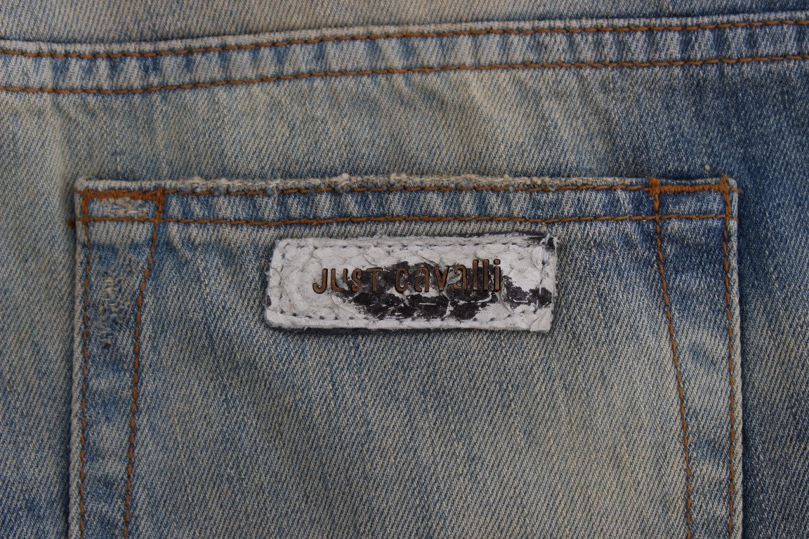 Cavalli Blue Wash Cotton Slim Fit Bootcut Jeans - PreLoved & Luxe