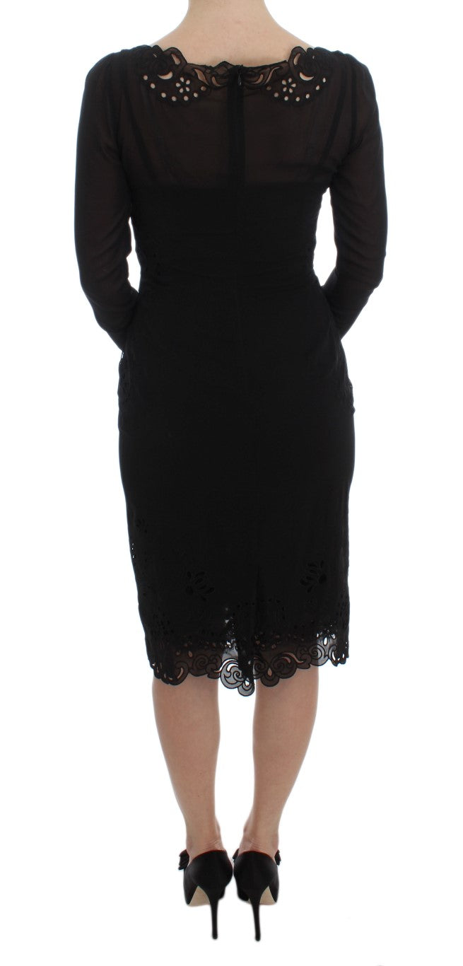 Dolce & Gabbana Black Silk Stretch Sheath Dress - PreLoved & Luxe