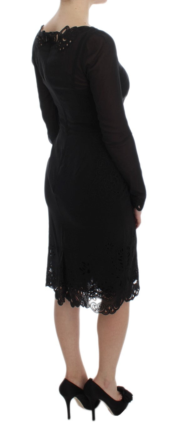 Dolce & Gabbana Black Silk Stretch Sheath Dress - PreLoved & Luxe