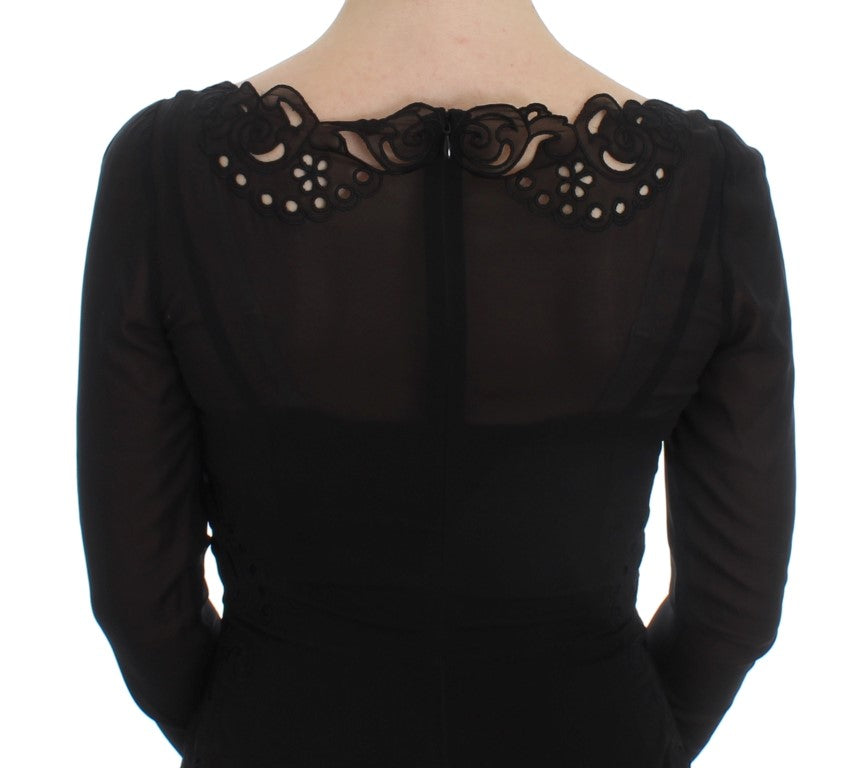 Dolce & Gabbana Black Silk Stretch Sheath Dress - PreLoved & Luxe