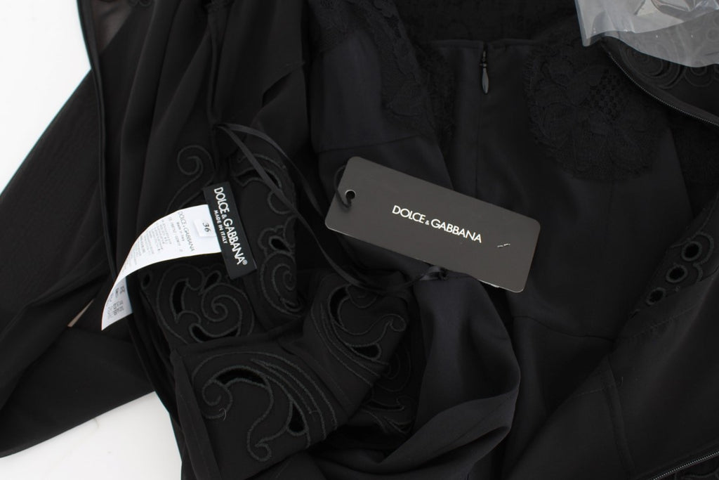 Dolce & Gabbana Black Silk Stretch Sheath Dress - PreLoved & Luxe