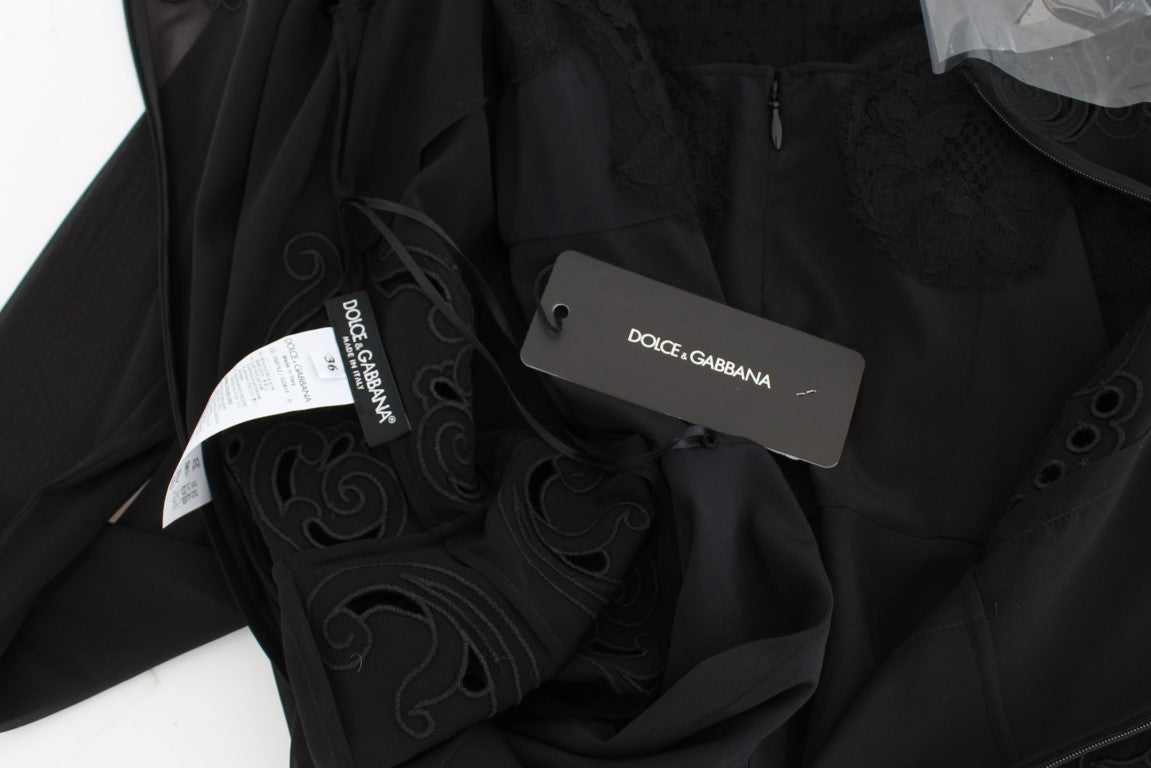 Dolce & Gabbana Black Silk Stretch Sheath Dress - PreLoved & Luxe
