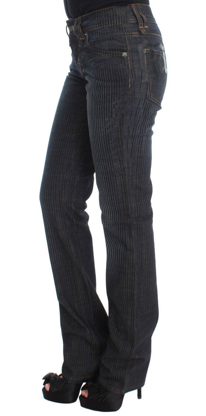 John Galliano Blue Wash Cotton Blend Slim Fit Bootcut Jeans - PreLoved & Luxe