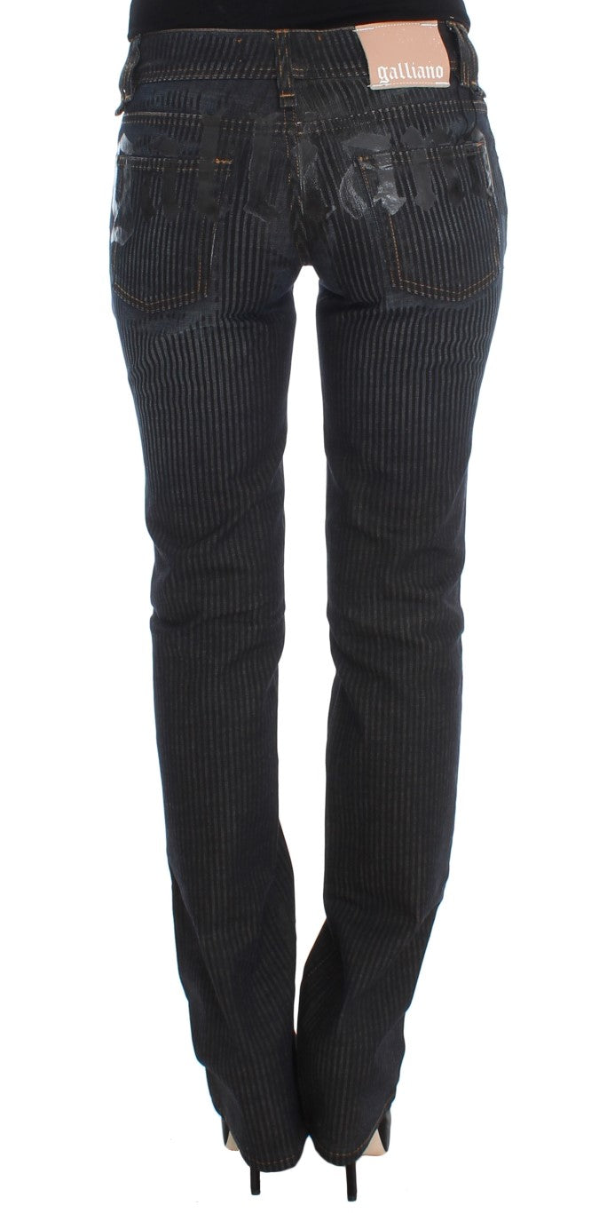 John Galliano Blue Wash Cotton Blend Slim Fit Bootcut Jeans - PreLoved & Luxe