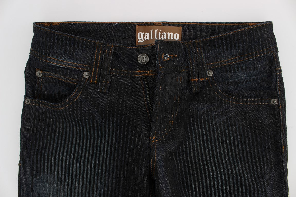 John Galliano Blue Wash Cotton Blend Slim Fit Bootcut Jeans - PreLoved & Luxe