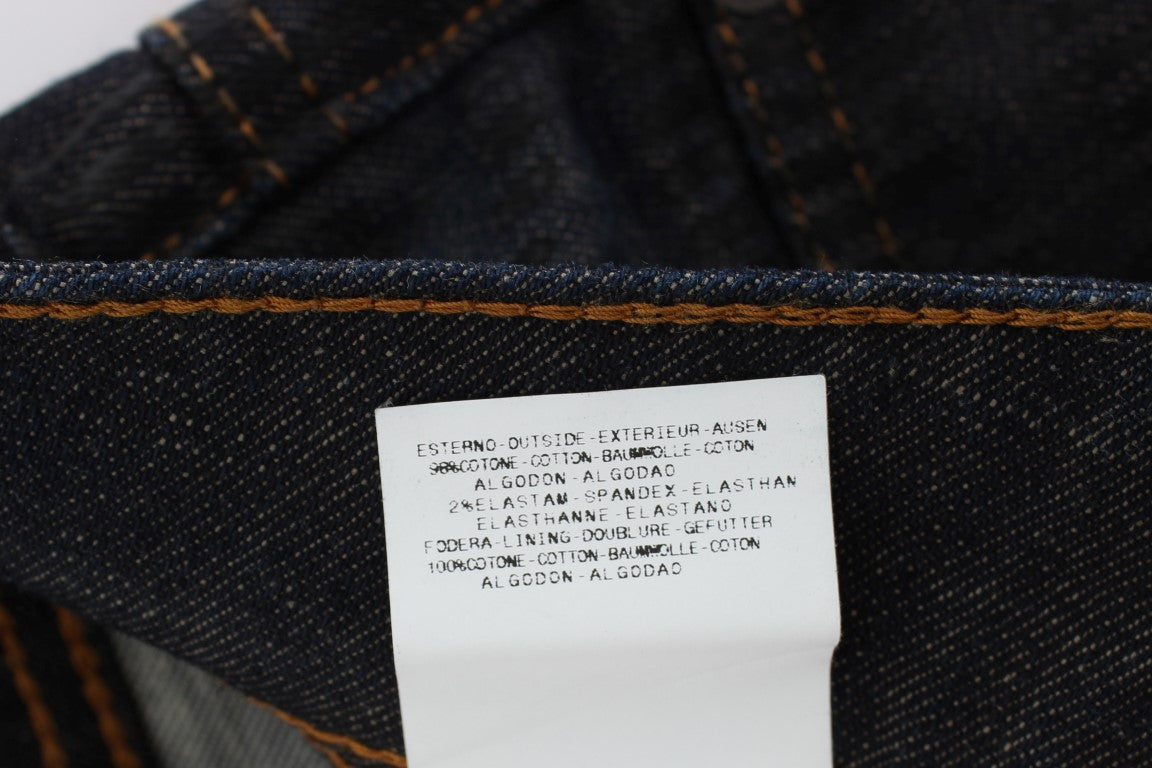 John Galliano Blue Wash Cotton Blend Slim Fit Bootcut Jeans - PreLoved & Luxe