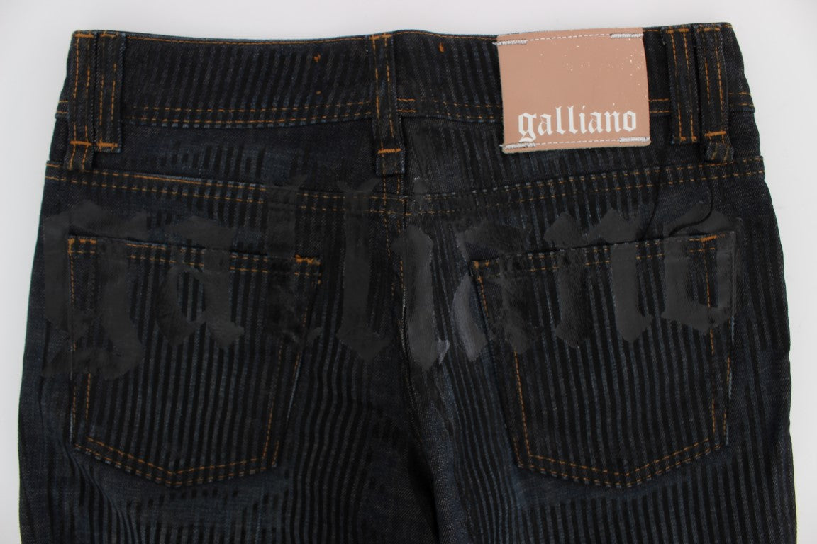 John Galliano Blue Wash Cotton Blend Slim Fit Bootcut Jeans - PreLoved & Luxe