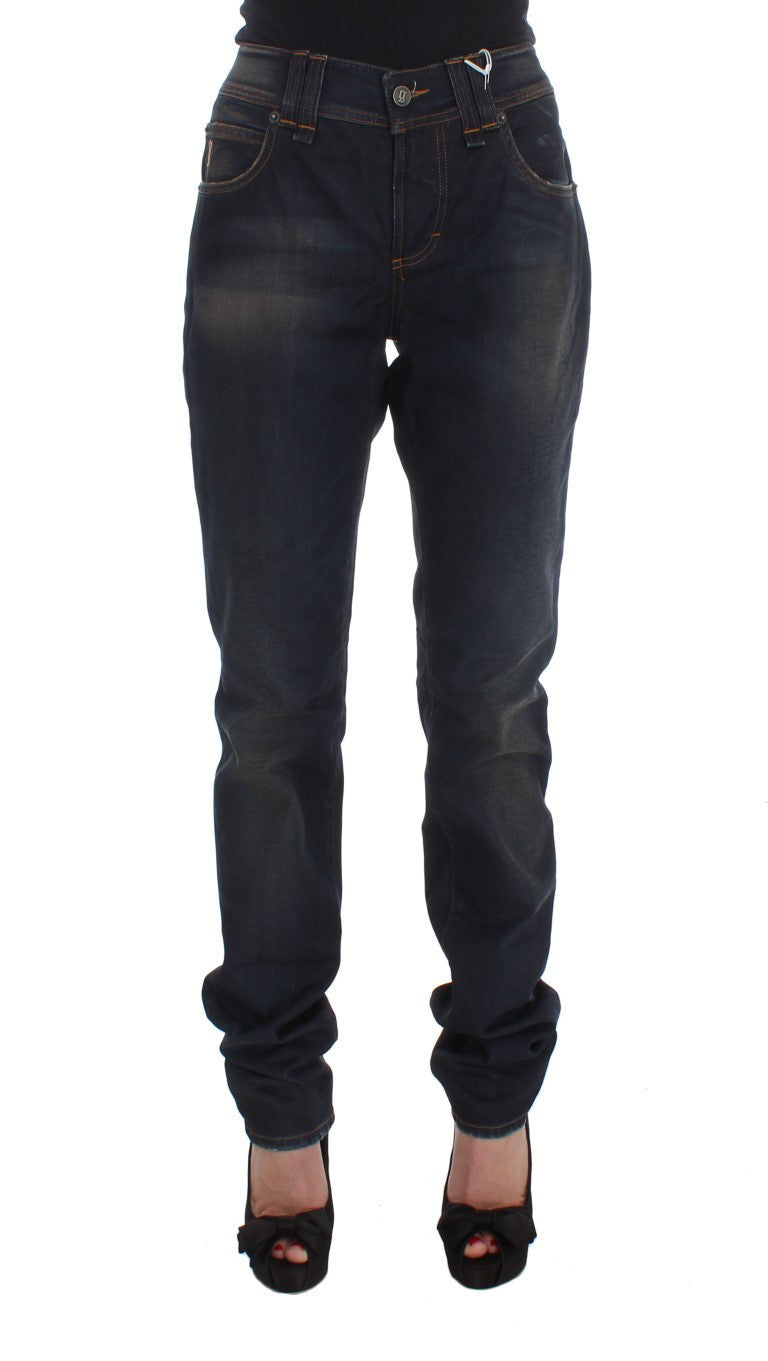 John Galliano Blue Wash Cotton Blend Boyfriend Fit Jeans - PreLoved & Luxe