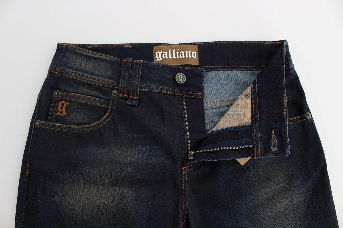 John Galliano Blue Wash Cotton Blend Boyfriend Fit Jeans - PreLoved & Luxe