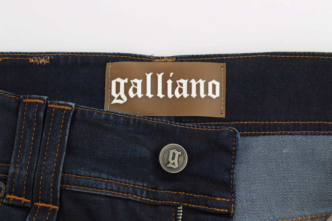 John Galliano Blue Wash Cotton Blend Boyfriend Fit Jeans - PreLoved & Luxe