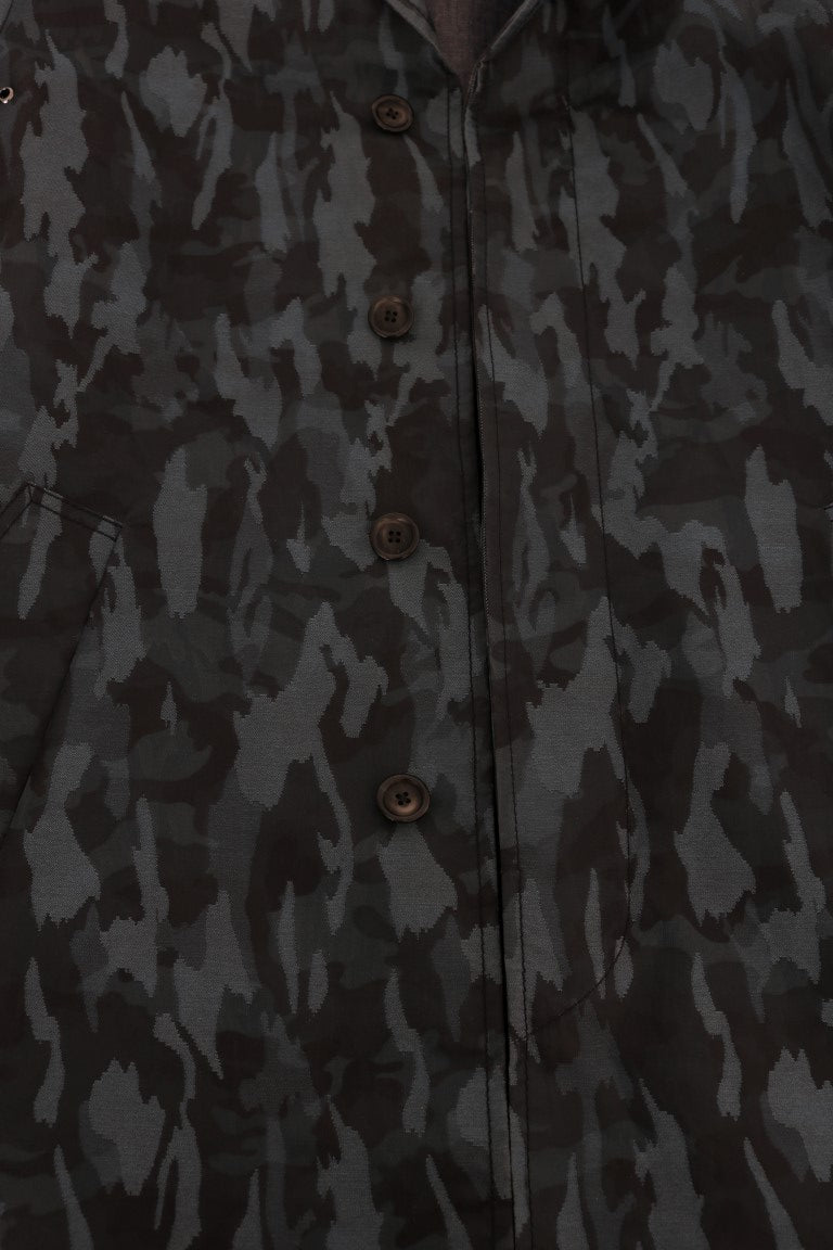Dolce & Gabbana Blue Camouflage Trench Trench - PreLoved & Luxe
