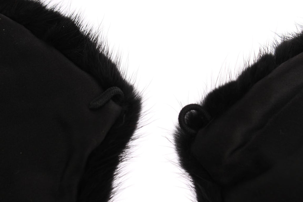 Dolce & Gabbana Black Mink Fur Shoulder Collar Scarf - PreLoved & Luxe