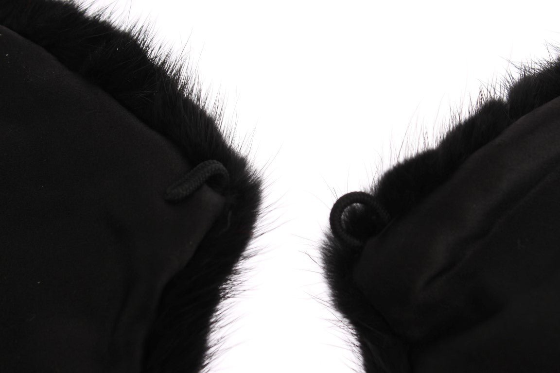 Dolce & Gabbana Black Mink Fur Shoulder Collar Scarf - PreLoved & Luxe