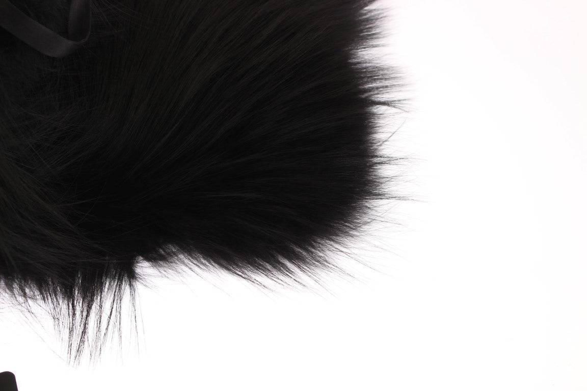 Dolce & Gabbana Black Fox Fur Collar Scarf - PreLoved & Luxe